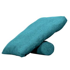 Rugkussen met rol Roxbury geweven stof Stof Naya: Turquoise