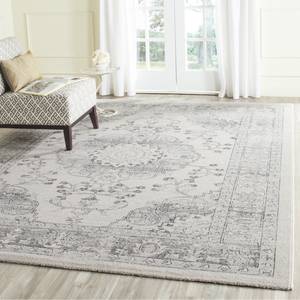 Tapis vintage Flora II Tissu mélangé - Beige / Bleu foncé - 160 x 230 cm