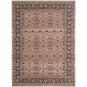 Tapis Catania Area Tissu mélangé - Beige / Bordeaux - 243 x 304 cm