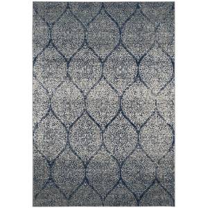 Tapis Melaina Tissu mélangé - Bleu marine / Sable - 243 x 304 cm