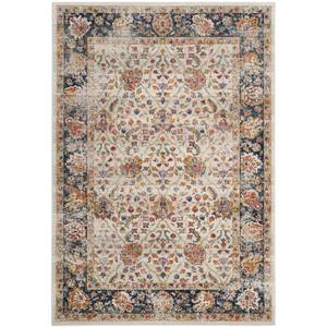 Tapis Melita Tissu mélangé - Beige / Bleu foncé - 243 x 304 cm