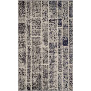 Tapis Effi Fibres synthétiques - Sable / Gris - 90 x 150 cm