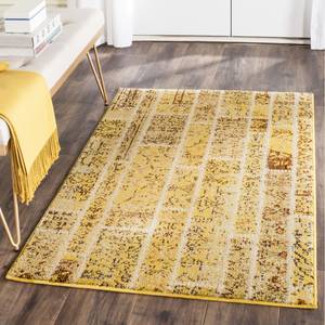 Tapis Effi Fibres synthétiques - Jaune / Crème - 90 x 150 cm