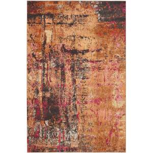 Tapis Inigo Fibres synthétiques - Orange / Marron - 120 x 180 cm