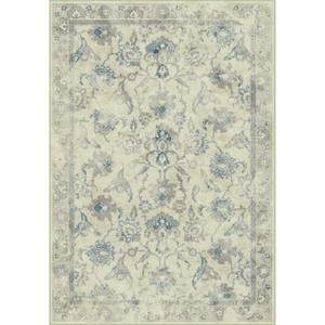 Tapis Serofino Fibres synthétiques - Beige / Bleu - 100 x 140 cm