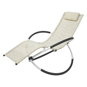 Chaise longue Galaxy II Aluminium/Matériau synthétique Beige