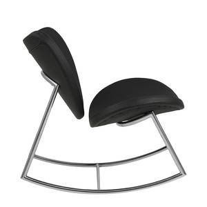 Chaise à bascule Morten Cuir synthétique noir