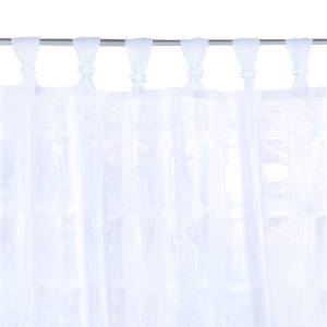 Scheibengardine DAPHNE weiß 160x50 cm Weiß - Textil - 160 x 50 cm