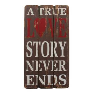 Écriteau True Love Story Gris