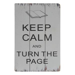 Écriteau Turn the Page Blanc