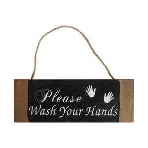 Schild Wash your Hands Schwarz