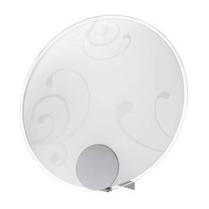 Schirm zur Wandleuchte Metall/Glas Disc Ornaments - Silber & Weiß