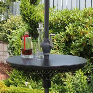 Pied de parasol avec table Mara Plastique - Anthracite