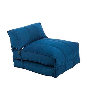 Fauteuil convertible Caneva Tissu synthétique bleu