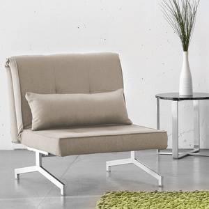 Slaapfauteuil Cardini Uno geweven stof Stof Zahira: Beige-Grijs