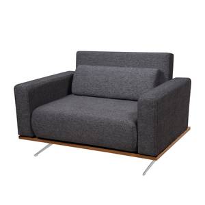 Fauteuil convertible Copperfield Plus II Tissu - Tissu Parsa : Gris-Noir