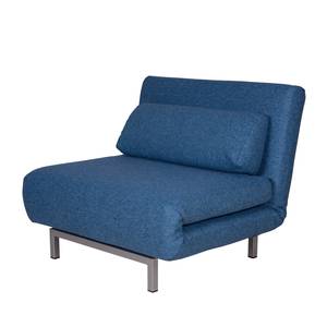 Slaapfauteuil Copperfield geweven stof - Stof Bora: Blauw