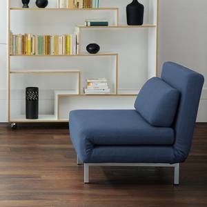 Slaapfauteuil Copperfield geweven stof - Stof Bora: Blauw