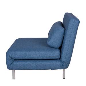 Slaapfauteuil Copperfield geweven stof - Stof Bora: Blauw