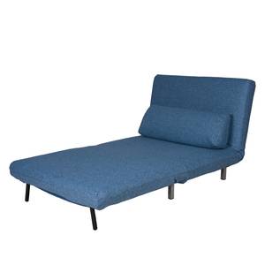 Slaapfauteuil Copperfield geweven stof - Stof Bora: Blauw