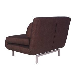 Slaapfauteuil Copperfield geweven stof - Stof Parsa: Bruin-Zwart