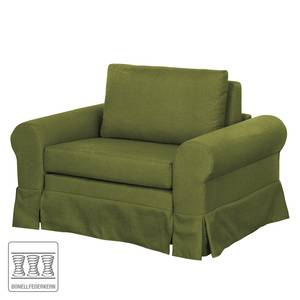 Fauteuil-lit LATINA Country avec housse Tissu - Tissu Doran : Vert - Largeur : 125 cm