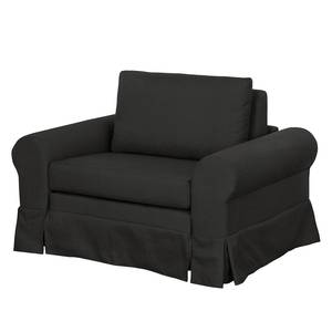 Fauteuil-lit LATINA Country avec housse Tissu - Tissu Doran : Noir