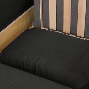 Fauteuil-lit LATINA Country avec housse Tissu - Tissu Doran : Noir - Largeur : 125 cm