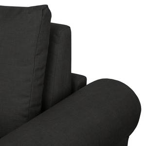 Fauteuil-lit LATINA Country avec housse Tissu - Tissu Doran : Noir - Largeur : 125 cm