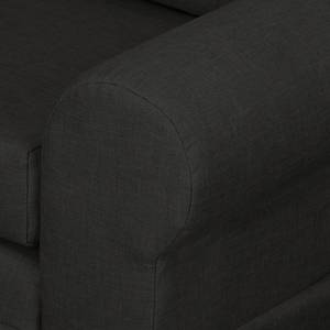 Fauteuil-lit LATINA Country avec housse Tissu - Tissu Doran : Noir - Largeur : 125 cm