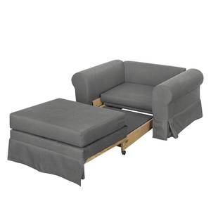 Fauteuil-lit LATINA Country avec housse Tissu - Tissu Doran : Gris - Largeur : 125 cm