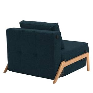 Fauteuil convertible Cubed 90 II Tissu - Tissu Mixed Dance : Blue - Chêne