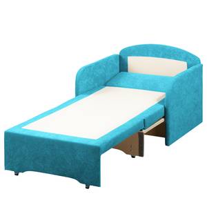 Fauteuil convertible Disley Tissu - Aqua - Avec accoudoirs