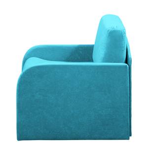 Fauteuil convertible Disley Tissu - Aqua - Avec accoudoirs