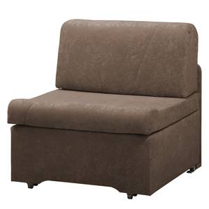 Slaapfauteuil Disley geweven stof - Bruin - Zonder armleuningen