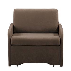 Fauteuil convertible Disley Tissu - Marron - Avec accoudoirs