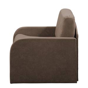 Fauteuil convertible Disley Tissu - Marron - Avec accoudoirs