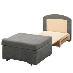 Fauteuil convertible Disley Tissu - Gris - Sans accoudoirs