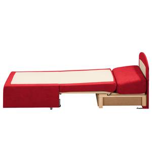 Fauteuil convertible Disley Tissu - Rouge - Sans accoudoirs