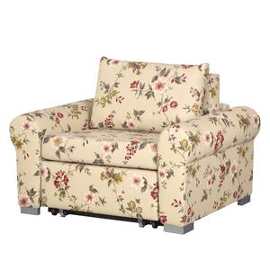 Slaapfauteuil Latina VI vlakweefsel - gebloemd - Beige