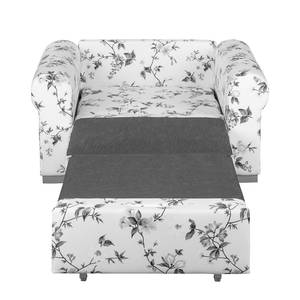 Fauteuil convertible Latina VII Matière tissée - Motif floral - Blanc / Gris