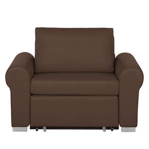 Fauteuil convertible Latina II Imitation cuir - Marron