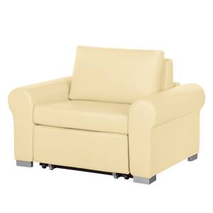 Fauteuil convertible Latina II Imitation cuir - Crème