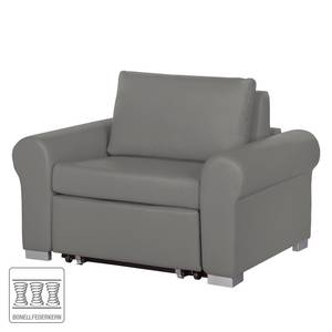 Fauteuil convertible Latina II Imitation cuir - Gris