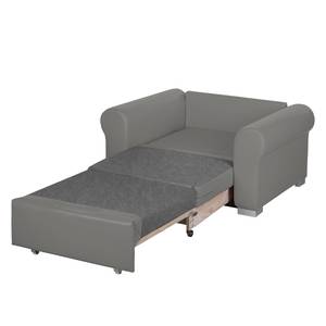 Fauteuil convertible Latina II Imitation cuir - Gris