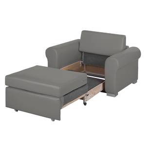 Fauteuil convertible Latina II Imitation cuir - Gris