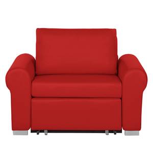 Fauteuil convertible Latina II Imitation cuir - Rouge