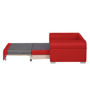 Fauteuil convertible Latina II Imitation cuir - Rouge