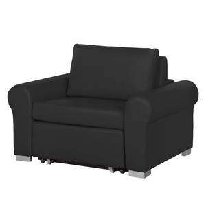 Fauteuil convertible Latina II Imitation cuir - Noir