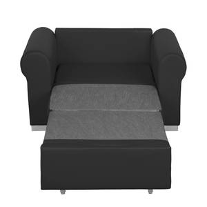 Fauteuil convertible Latina II Imitation cuir - Noir